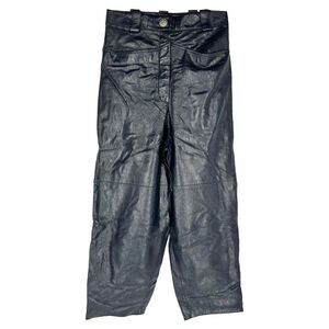 Chanel Trousers in Black Lambskin Leather